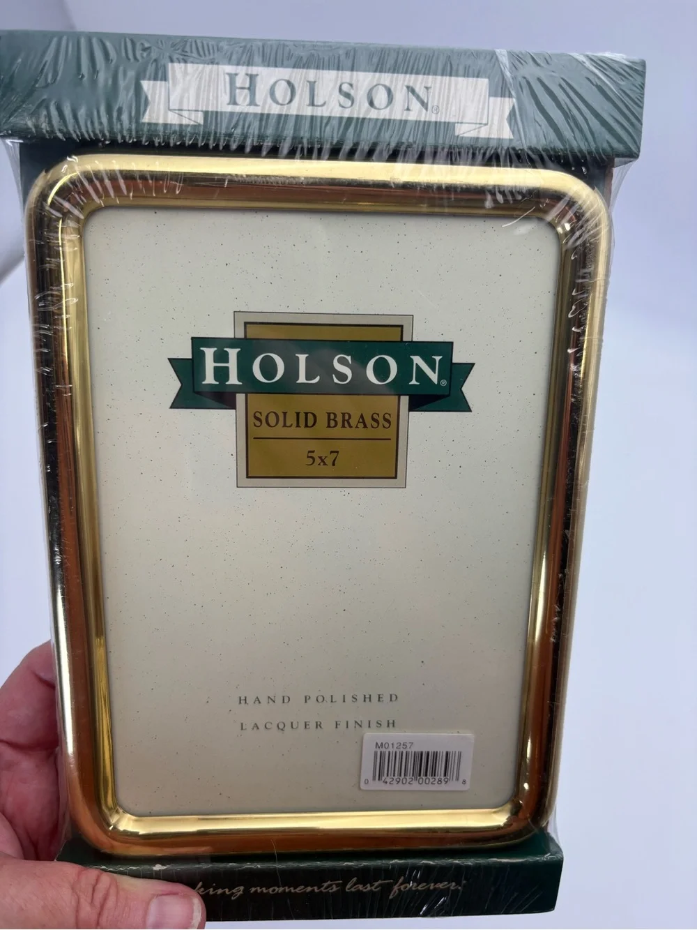 Vintage New Old Stock Solid Brass 5x7 Picture Frame - In Original Package